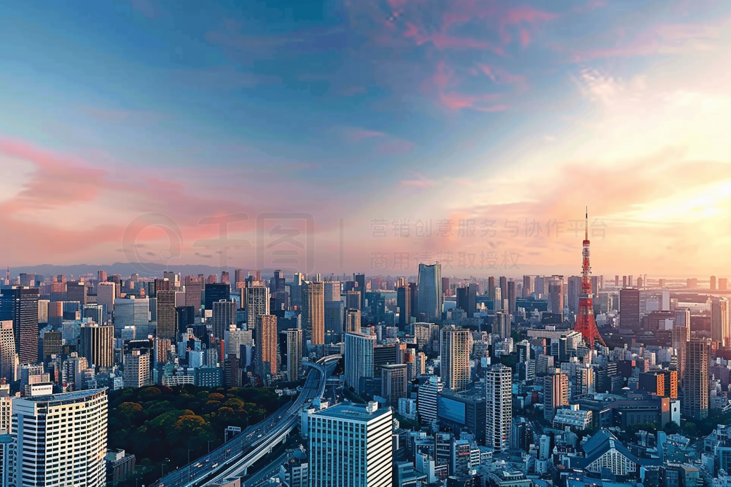 tokyo skyline at dusk - city ȥåեȤȻִзȫɫϵҵƬ