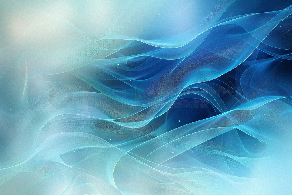 Blue Light Wave Abstract Background.Լ󽥱罥λ߲廭