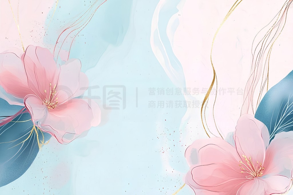 Flower backgroundԼǳɫ廭ز