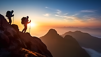 高清最美登山图片大全图片