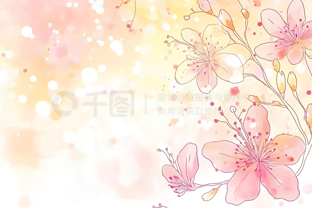 Flower backgroundԼˮʷɫ䴺廭