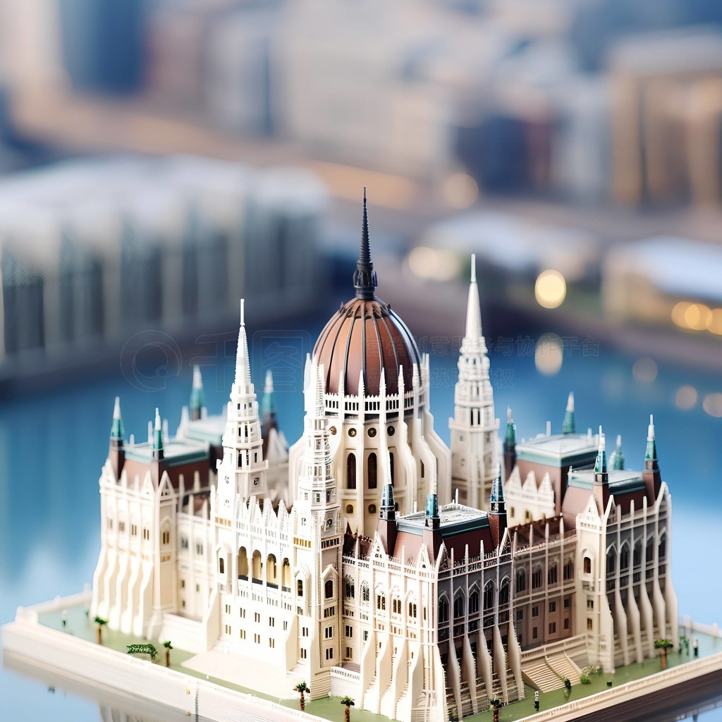 微缩城市建筑旅游地标景点创意图片布达佩斯国会大厦