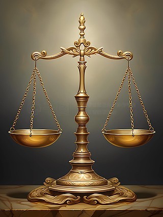 的秩序和公平法律天平公平象征元素木槌和天平法律公平正义法制公正