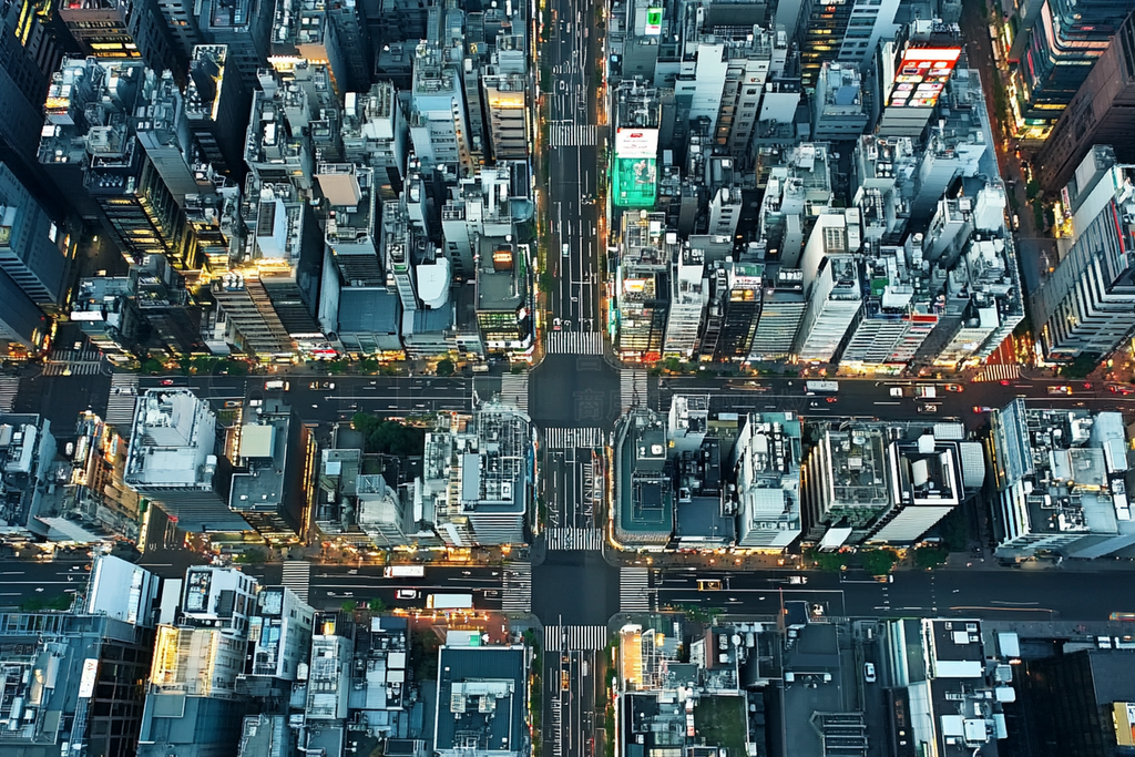 japan, tokyo, ginza, aerial view - city ȥåեȤȻԼִзҹ¥ýֵҵƬ