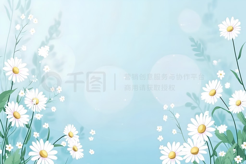 Flower backgroundԼǳɫҶ廭