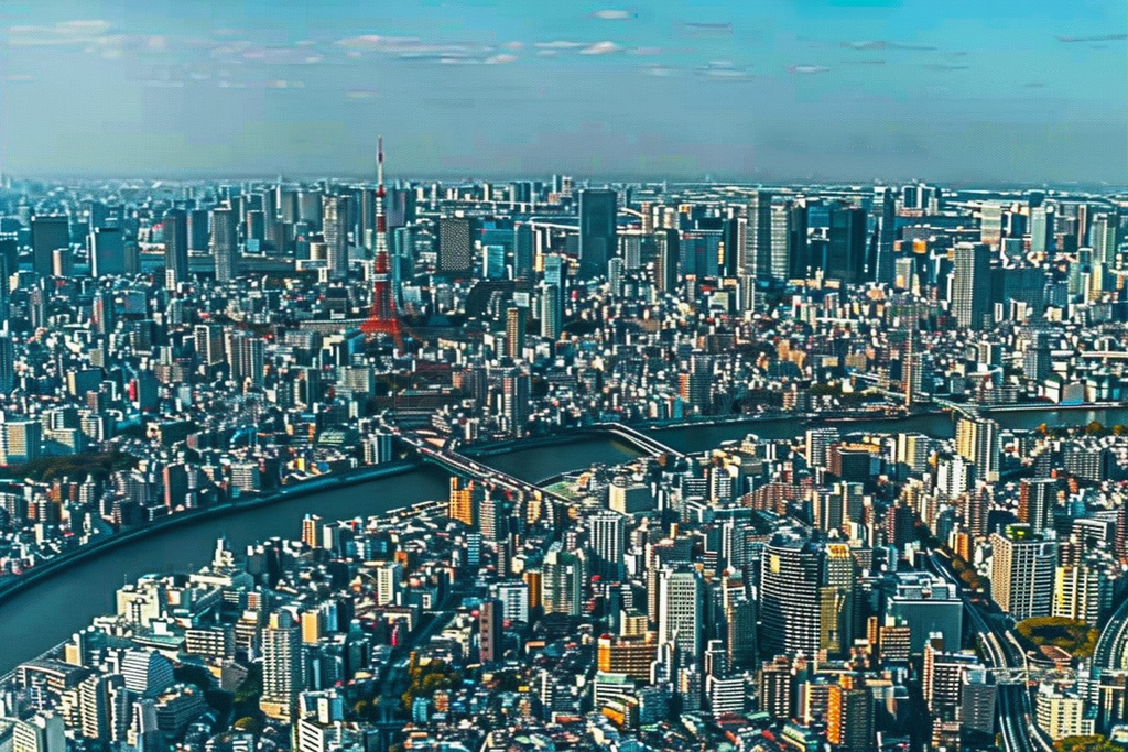 aerial view of tokyo skyline - view ȥåեȤȻִзⶫ¥÷æֵҵƬ