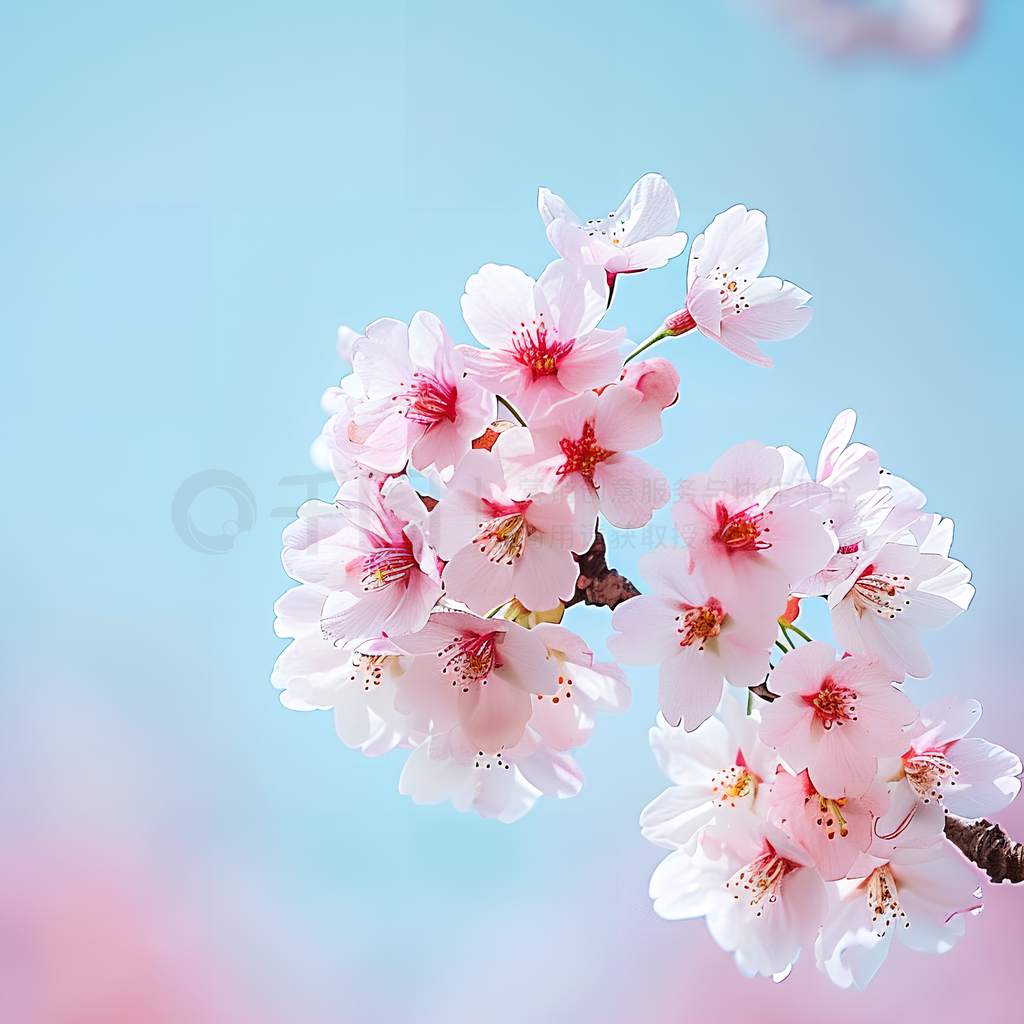 ͻ߻·cherry flowers in bloomͼƬ԰̤Ӱͼ