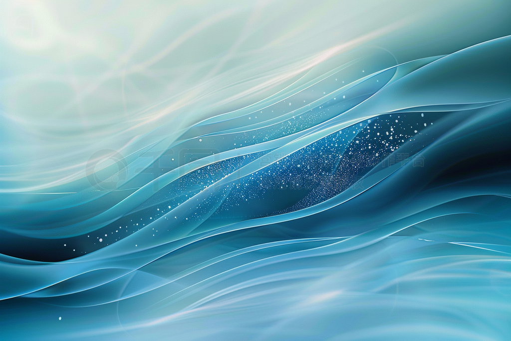 Blue Light Wave Abstract Background.Լ󽥱罥ײ廭