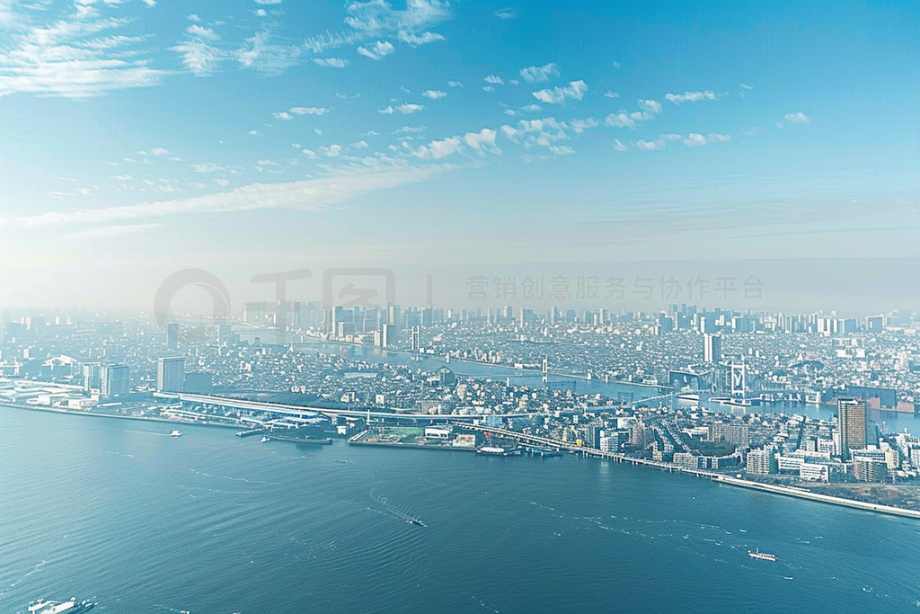 aerial view of tokyo bay area on a sunny winter day - view ȥåեȤȻԼзȻҵƬ