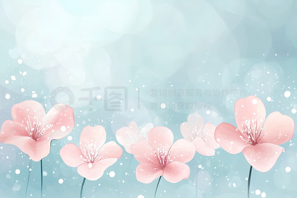 Flower backgroundԼͨǳɫ²廭