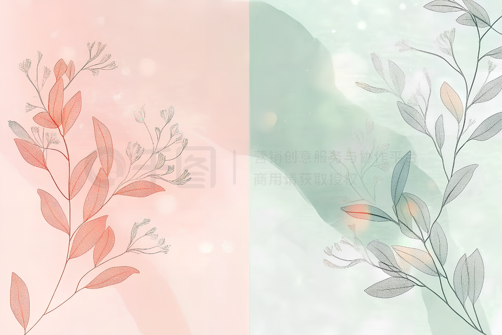 Flower backgroundԼˮʷɫɫֲ֦廭