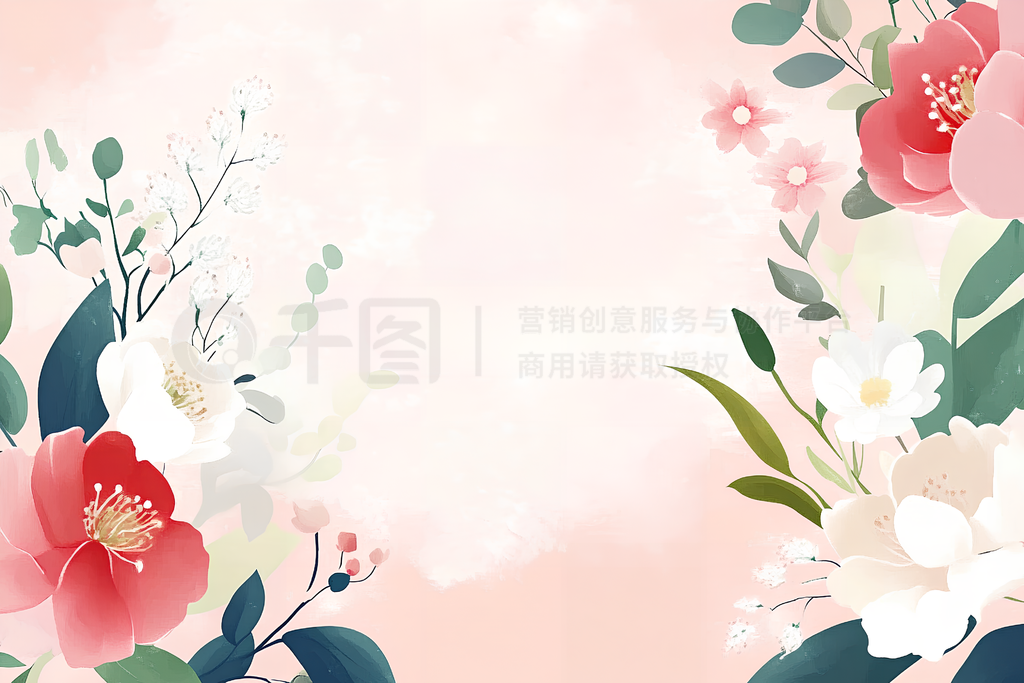 Flower backgroundԼȻɫɫɫװβ廭