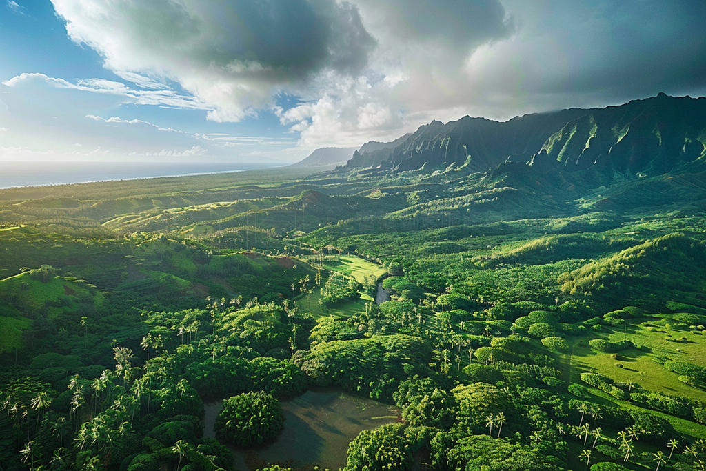 aerial of tropical rainforest, hawaii - view ȥåեȤȻȻɽɽɭֺ羰ҵƬ