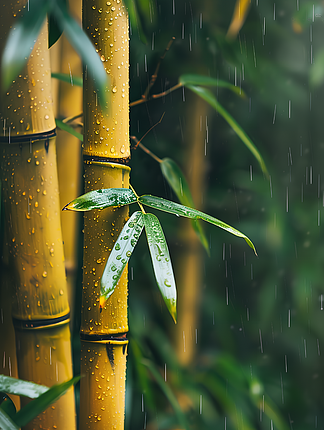 雨后春笋唯美图片