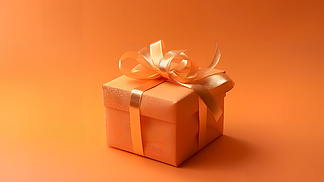 圣诞节橙色礼物礼盒山素材高清图片
