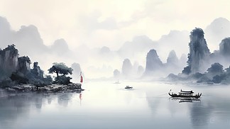 水墨山水 风景图片