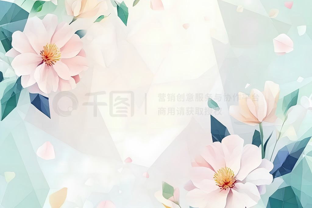 Flower backgroundԼͨǳ̷ɫ廭ز