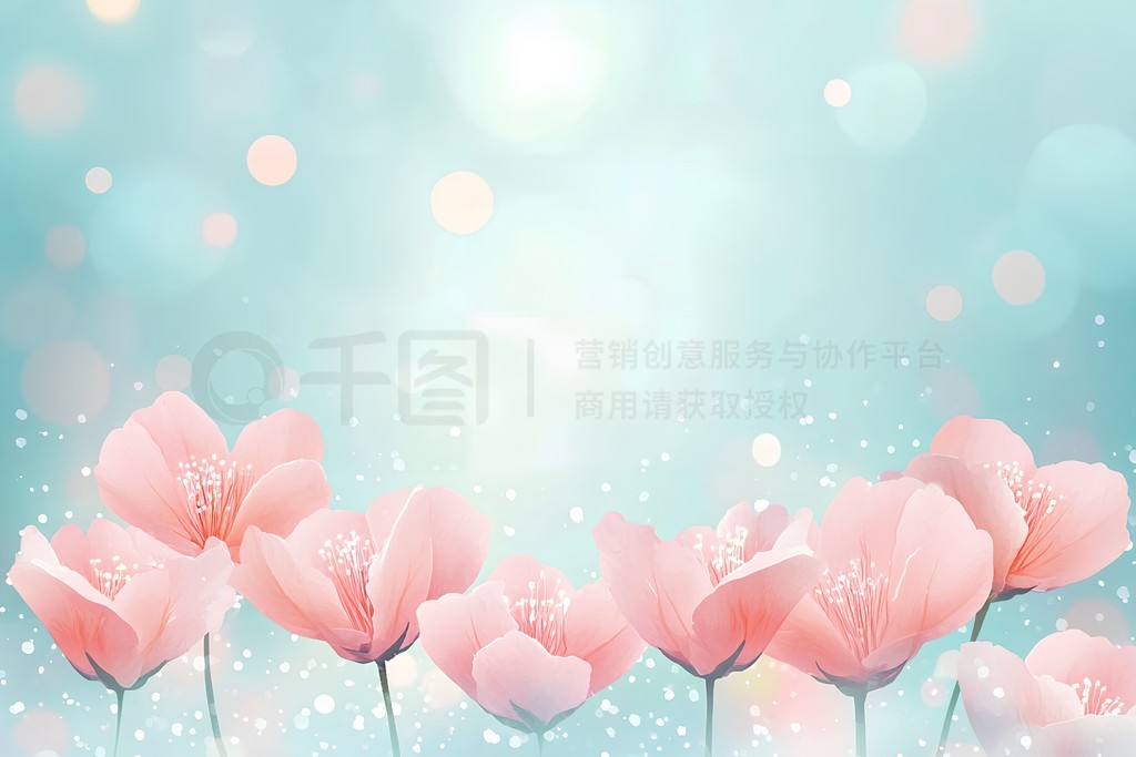 Flower backgroundԼǳɫѩλò廭