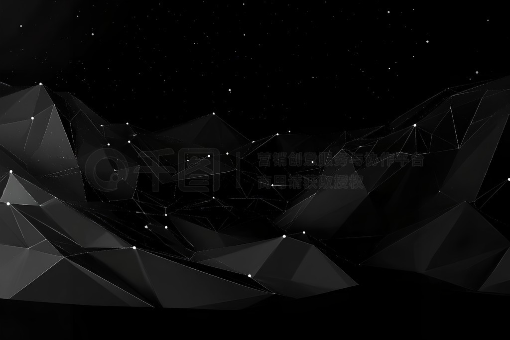 Dark background3DȾҹռͼγβ廭