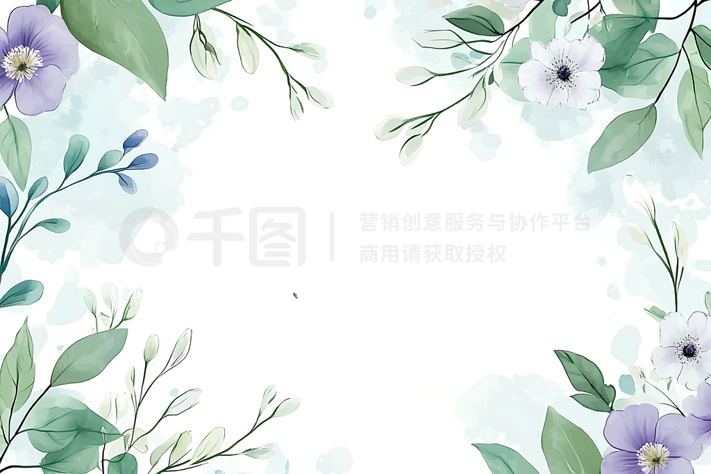 Flower backgroundԼˮʷǳ׻Ҷװͼ廭