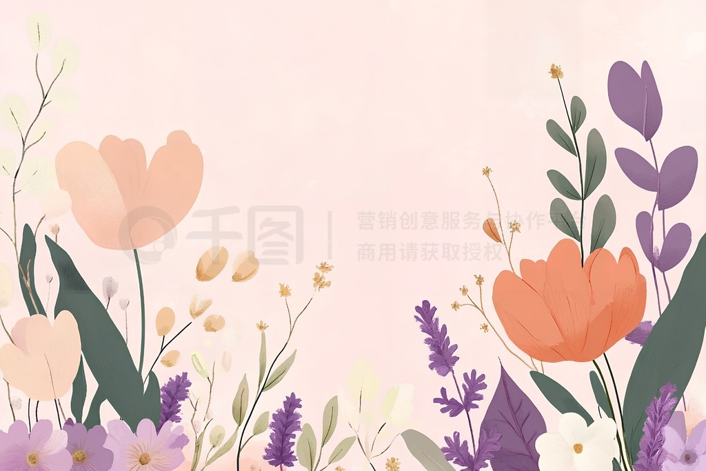 Flower backgroundԼͨɫɫֲ廭