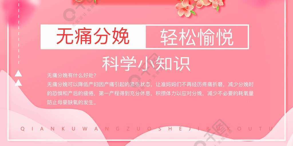 创意无痛分娩宣传海报