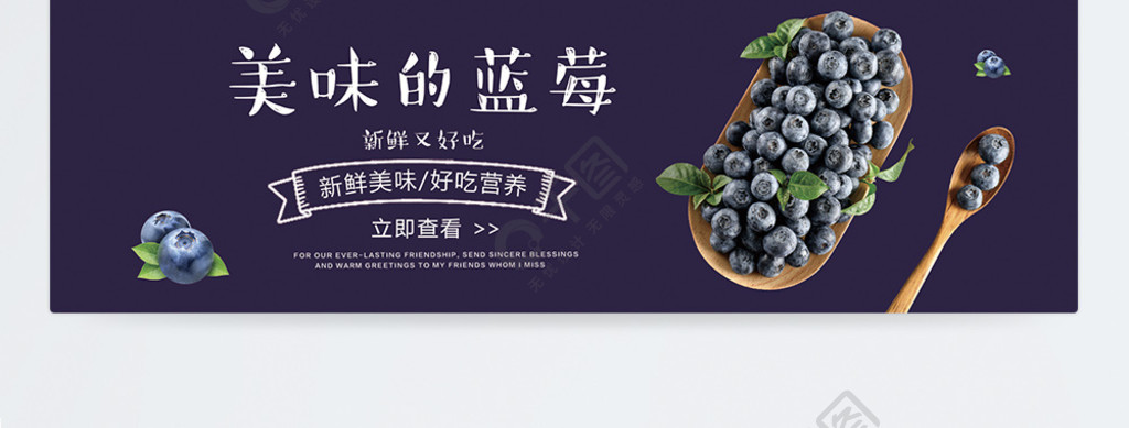 蓝莓banner图图片