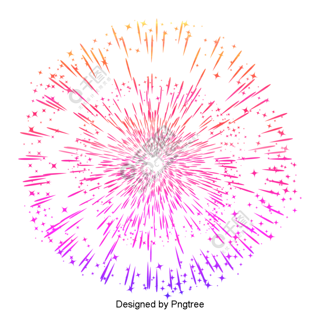 簡單的煙花裝飾圖案設計