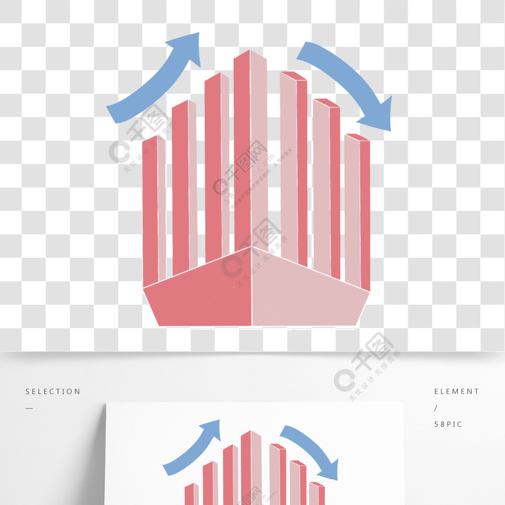 動感箭頭柱體上升曲線圖圖片2年前發佈
