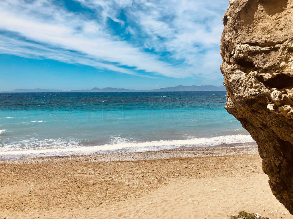 Beautiful view of Aegean sea coastline