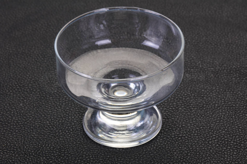 Empty glass bowl