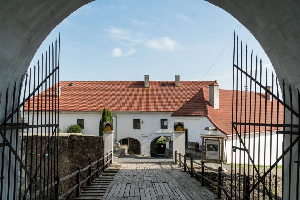 Entrance gate to the inner yard of Palanok Castle in Mukachevo,