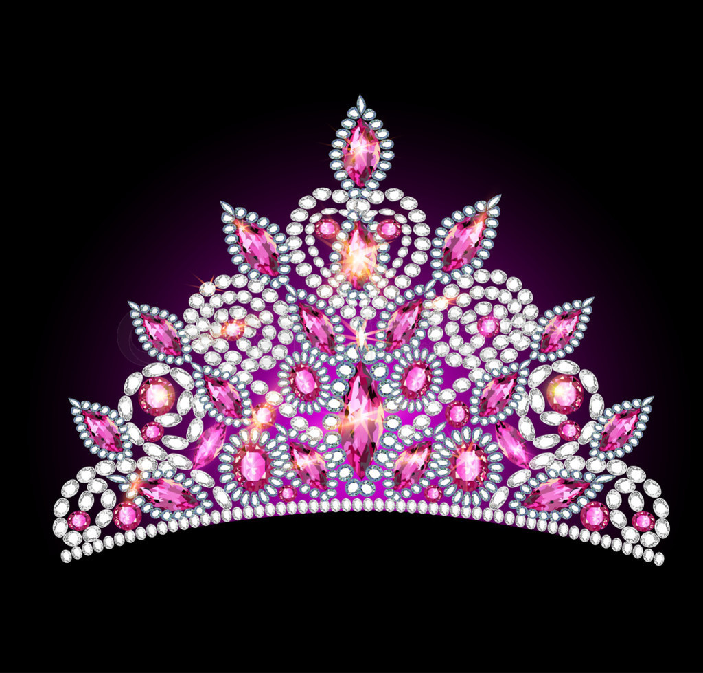 Crown tiara kvinnor med rosa ?delstenarۺɫʯĻʹͷθŮ