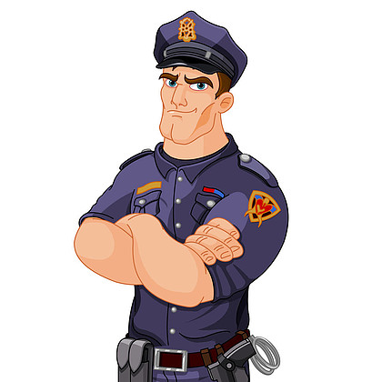 姹紫嫣红的卡通警察
