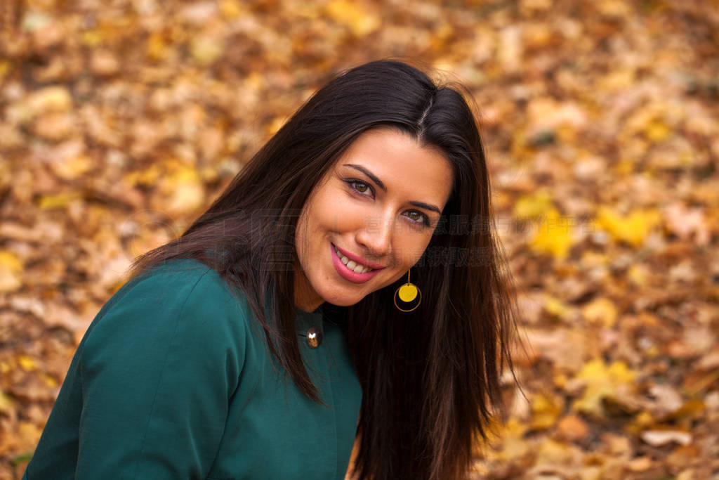 Portrait of beautiful young brunette woman