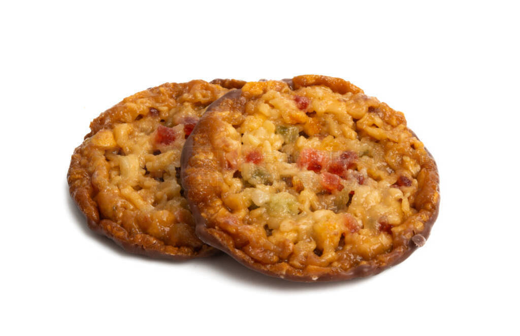 chocolate cookies with muesli isolated