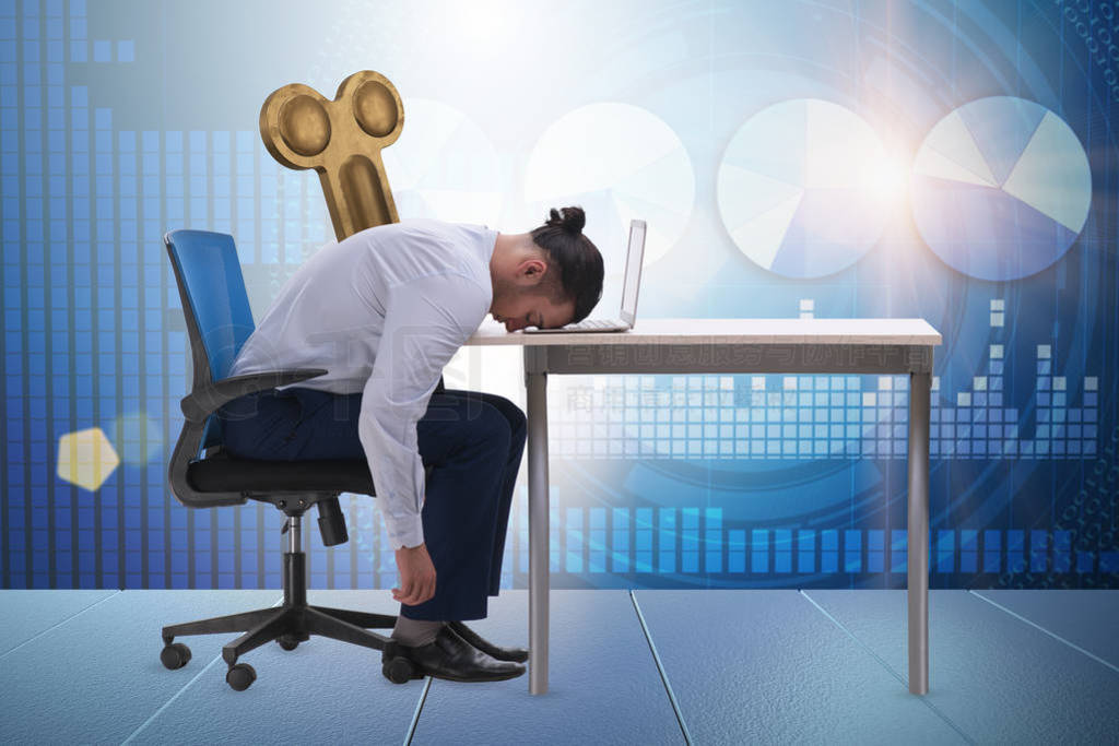 Employee losing energy from too much work