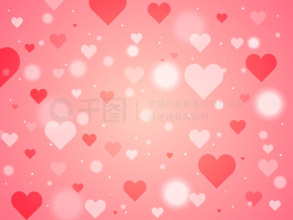 s Day Backgound with Heart Shapes on Pink Background.