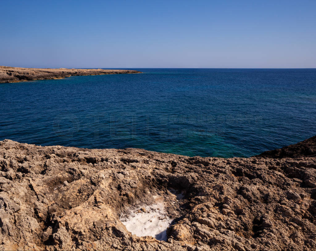 View of Lampedusa coast in the summer season