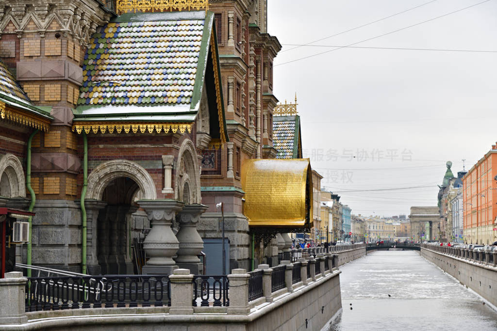 Griboedov channel and Cathedral of Our Savior on Spilled Blood,