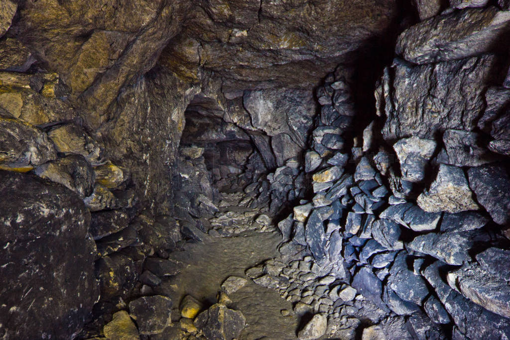 Old abandoned limestone mine Byaki in Byakovo, Tula Region