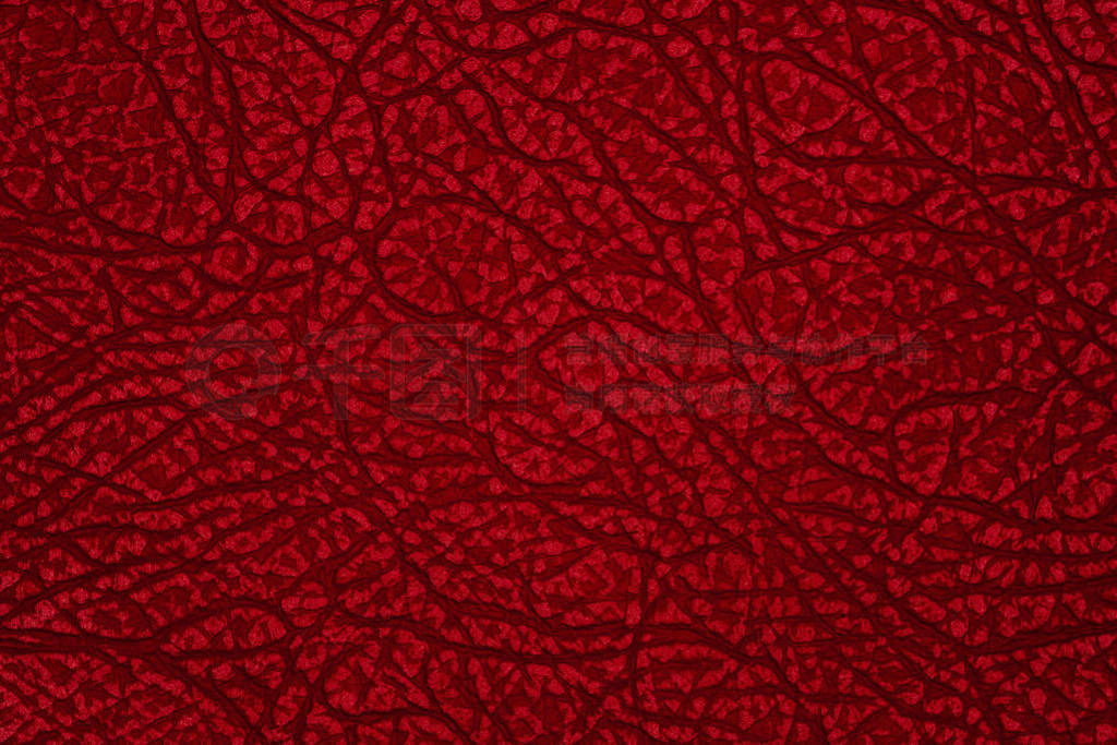 Red leather texture background, faux leather pattern.