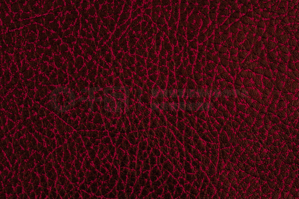 Red leather texture background, faux leather pattern.
