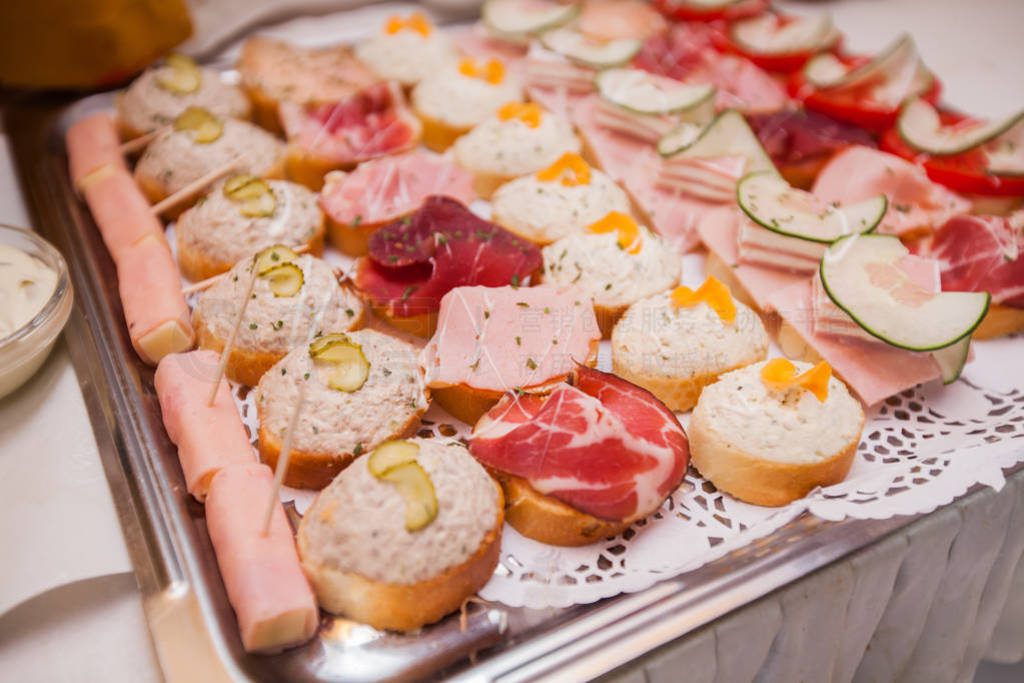 Delicious canapes catering at event