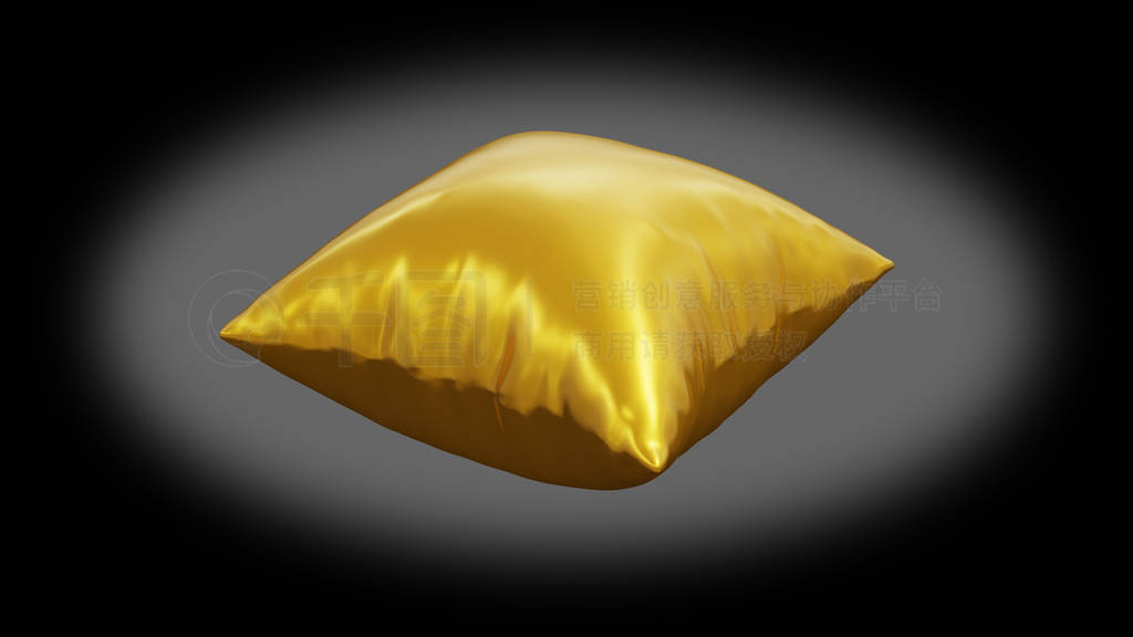 Golden cushion very inflated because of a big pressure