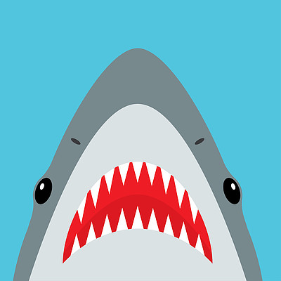 动漫鲨鱼牙画法图片