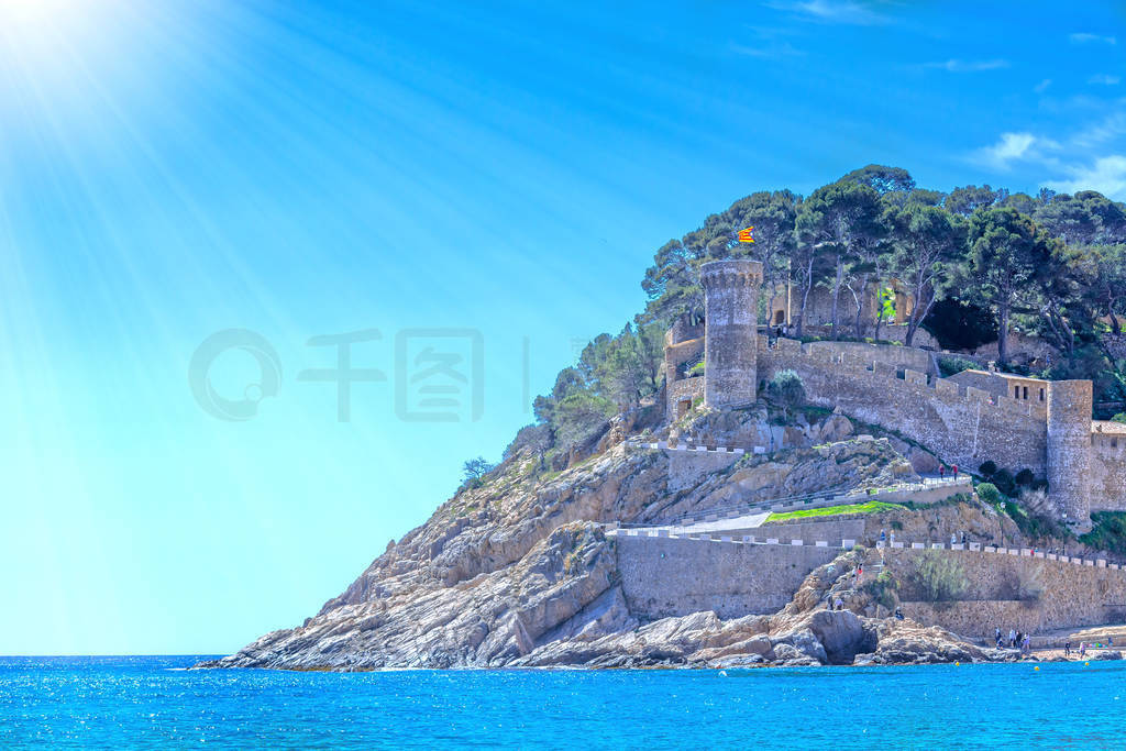 Tossa de Mar, Catalonia at Mediterranean sea landscape in Spain