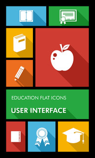多彩回学校用户界面移动 app 平图标