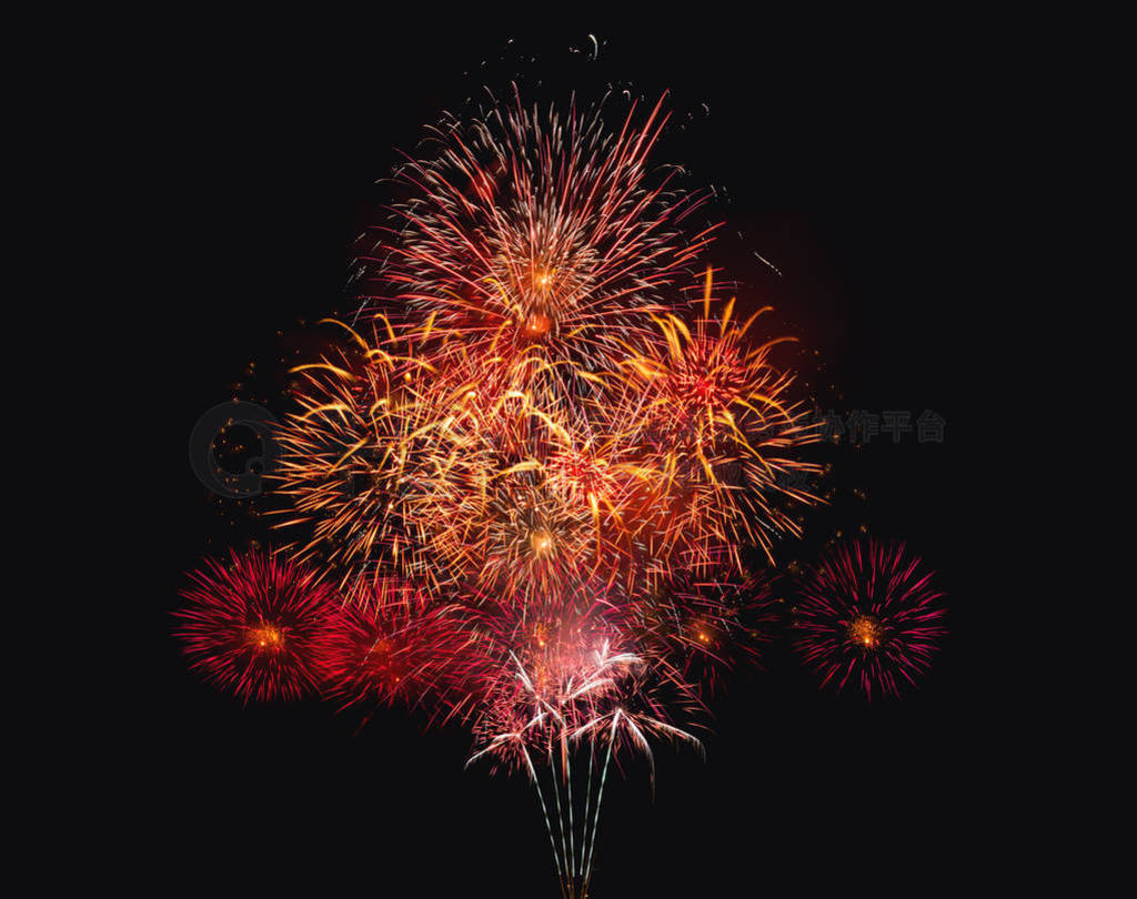 Brightly Colorful Fireworks