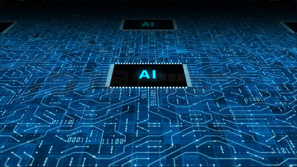 The future concept of AI artificial intelligence technology CPU